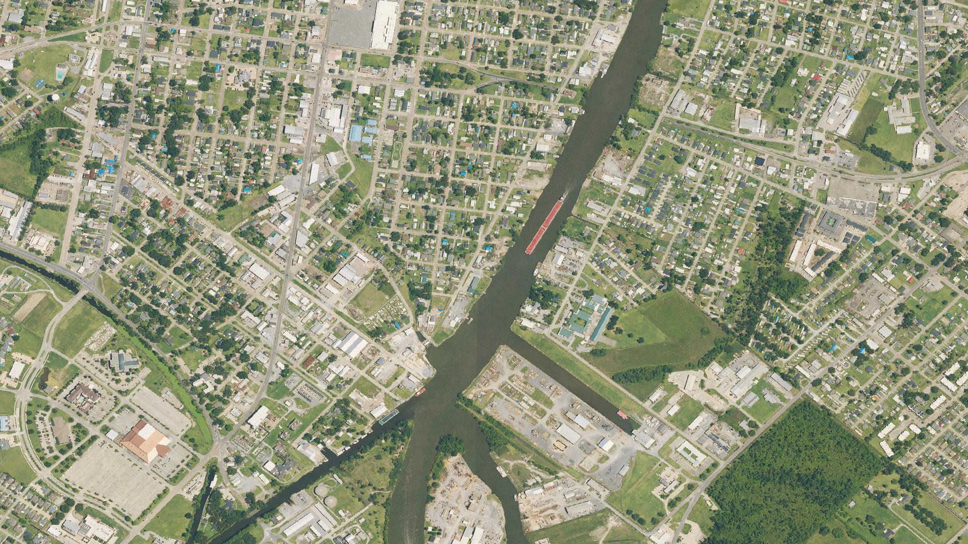 Aerial view of the Houma & Southdown Area area, Louisiana