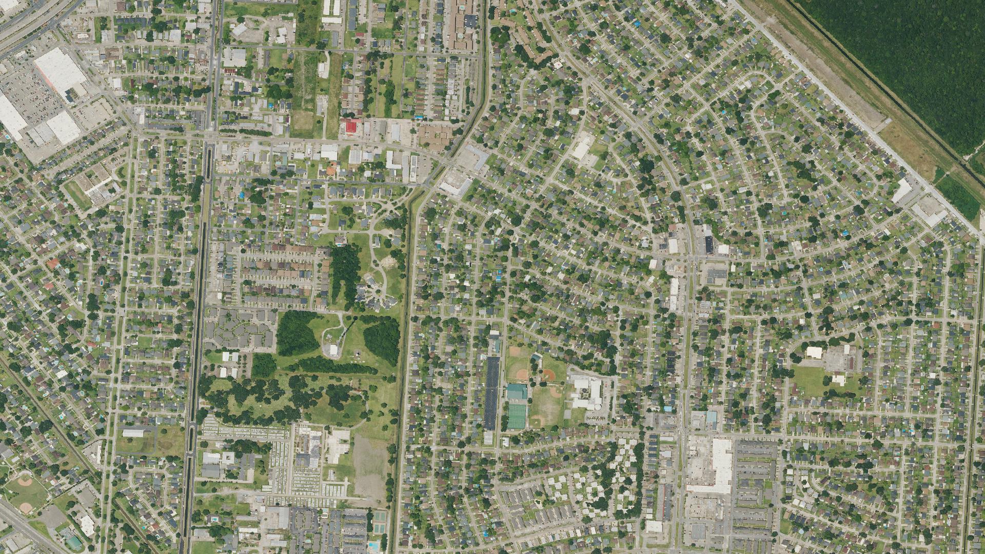 Aerial view of the Gretna & Terrytown area, Louisiana